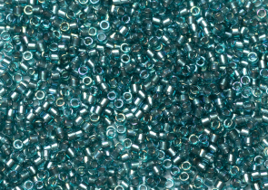 Бисер Япония MIYUKI Delica цилиндрический 11/0 5г DB-1769 игристый aqua green teal радужный с цветной линией