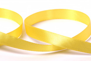 Лента атласная 12 мм ( 1/2 ") "Gamma" №128 желтый 33 метра