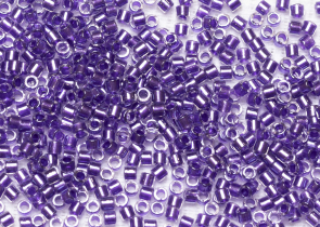 Бисер Япония MIYUKI Delica цилиндр 10/0 5 г DBM-0906 сверкающий пурпурный кристалл с цветной линией