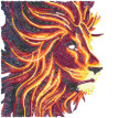 Кристальная ( алмазная) мозаика  " ФРЕЯ" ALBP- 263 постер " Огненный лев" 30 х 30 см